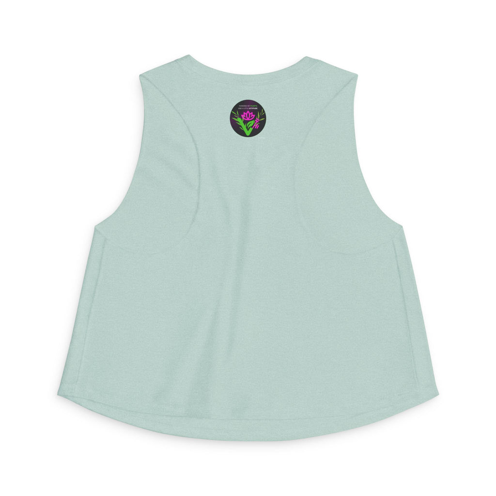 Vegan Lotus Crop Top — Funny "Mashed Potatoes" Plant-Based Graphic